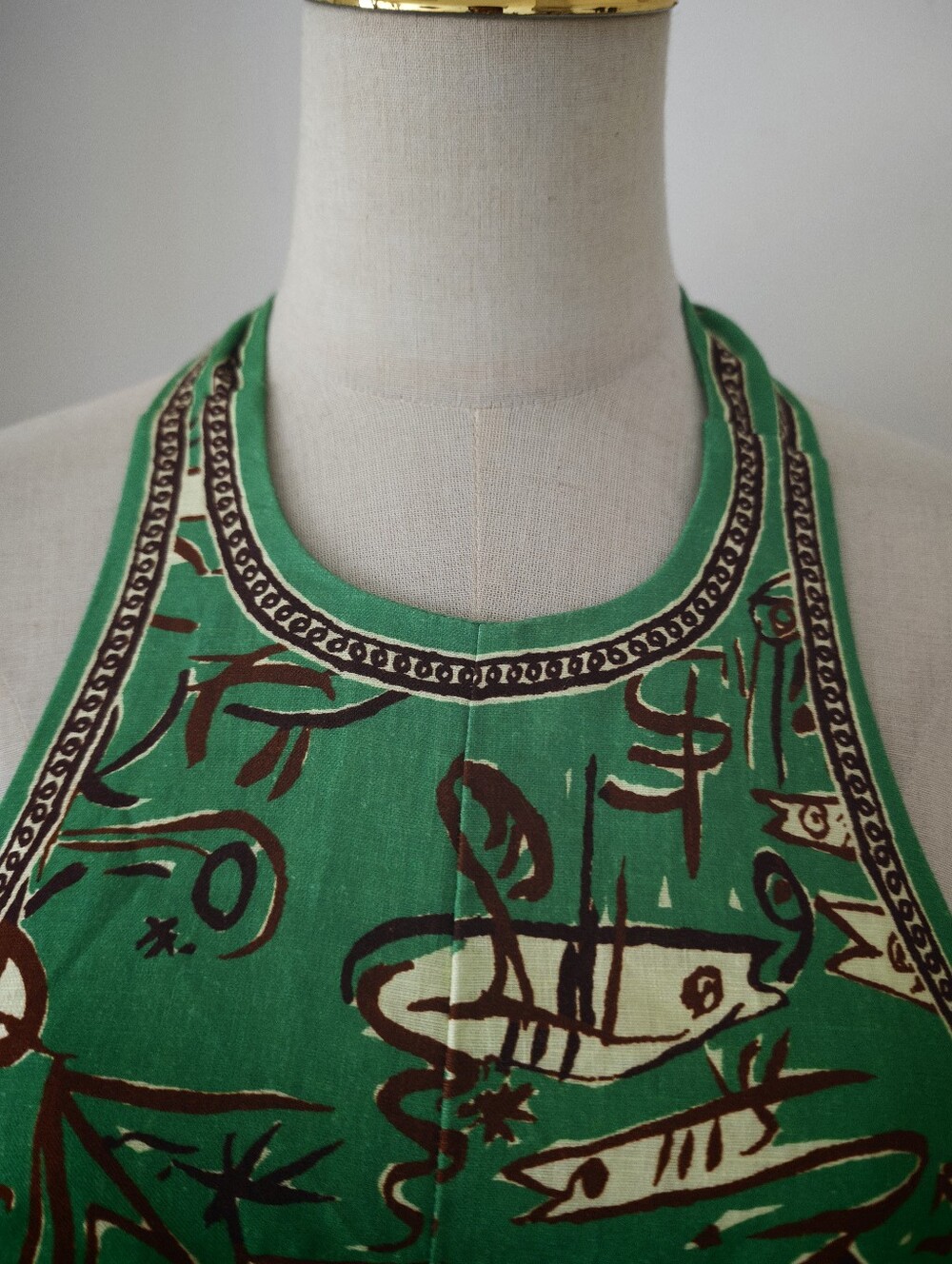 ALEMAIS Fish Sticks Linen Swing Dress - Picture 11 of 13